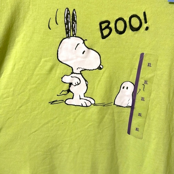 Unisex Neon Peanuts Snoopy Boo Shirt XL NWT NEW Ghost Spooky Scary Boo Halloween - Picture 5 of 6